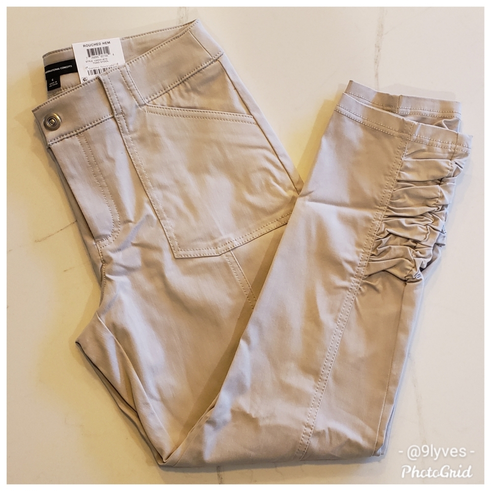 INC Ruched Cropped Pants - Picture 4 of 6